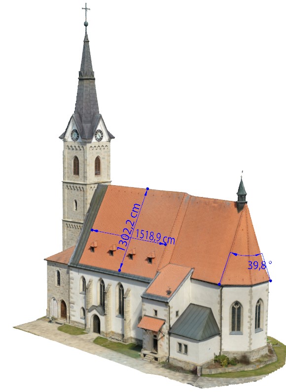 Kirche vermessen - 3D Modell